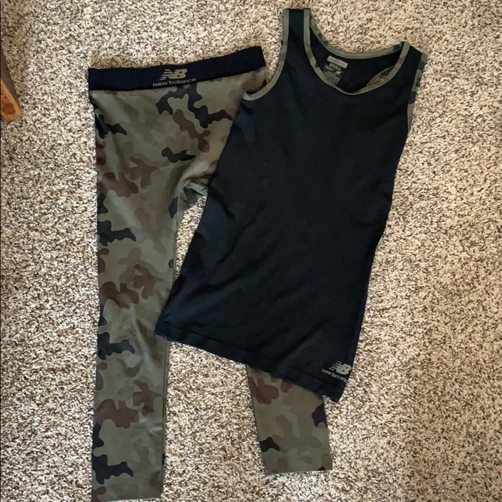 New Balance Camo/Black Workout Set